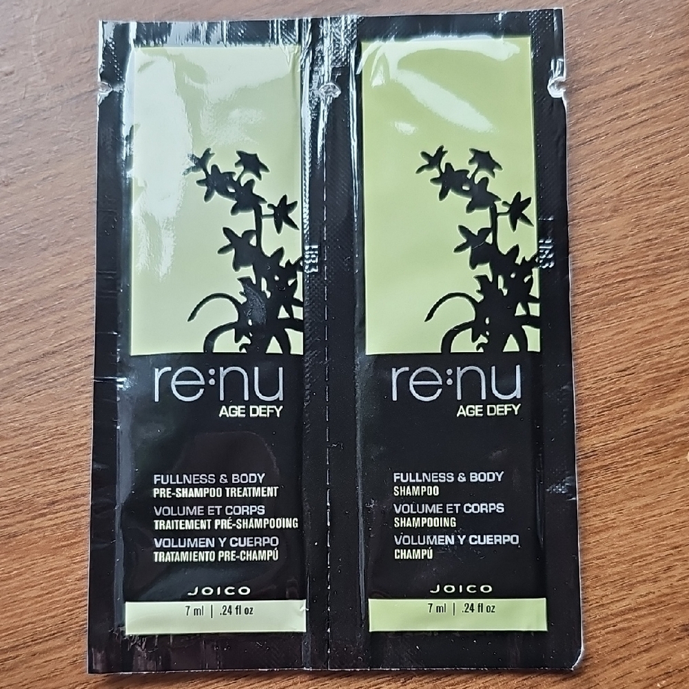New Joico Re:nu Age Defy Hair Treatment Packets Pre-Shampoo & Shampoo X 5 Each - Picture 2 of 8